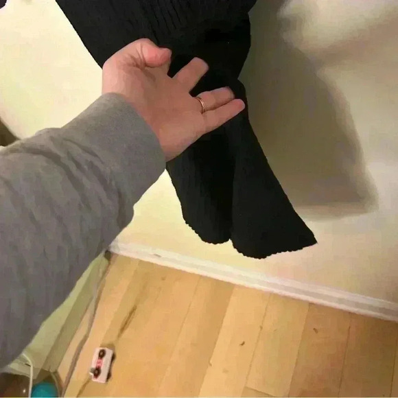 All in Favor Wool Blend Midi Sweater Dress Long Sleeve Black Size S - Picture 6 of 8